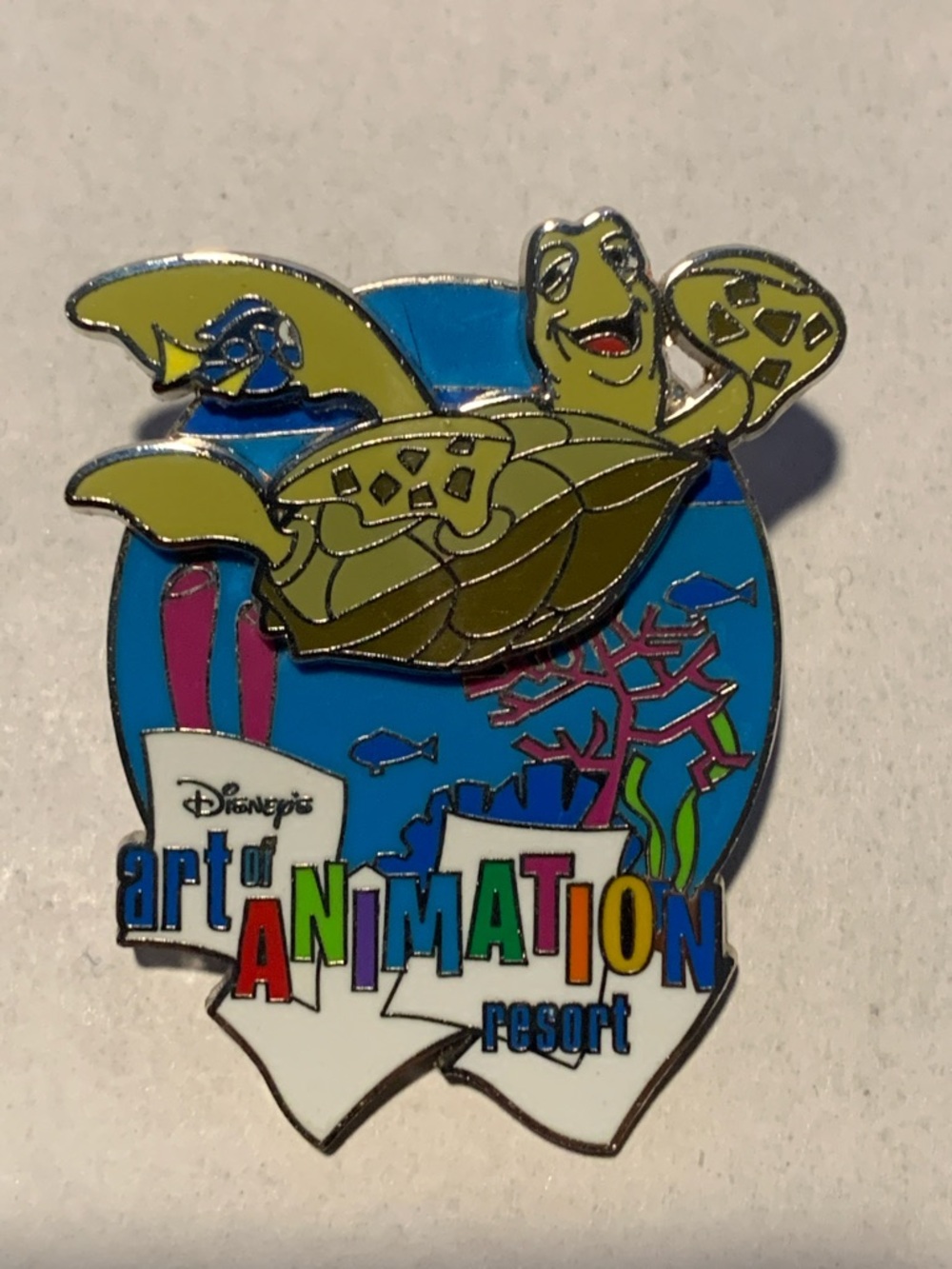 Disney World - Art of Animation Resort - Crush and Dory Finding Nemo 3D Pin READ